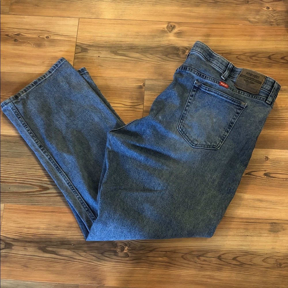 Sale💚 Wrangler Men's Straight Blue Jeans size 44 X 30